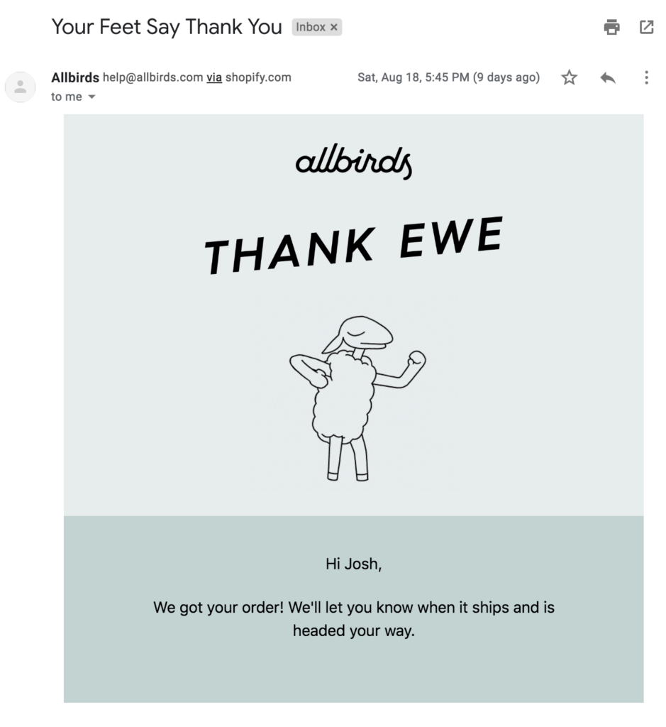 10 Best Thank You Email Templates and Examples for eCommerce