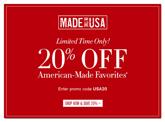 Limited edition product email from Williams Sonoma for the 4th of July email campaign