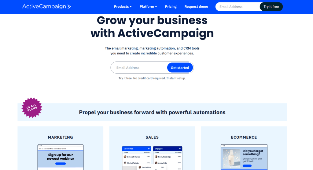 Activecampaign email marketing tool for ecommerce