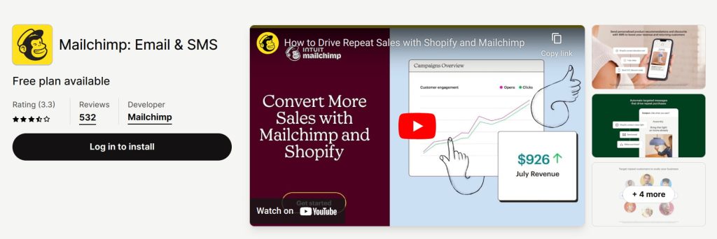 Mailchimp Shopify marketing automation app