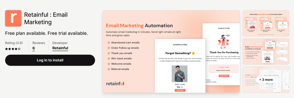 Retainful Shopify marketing automation app