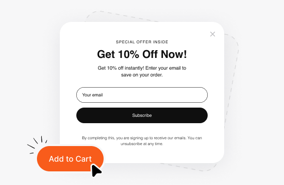 Add-to-cart popup