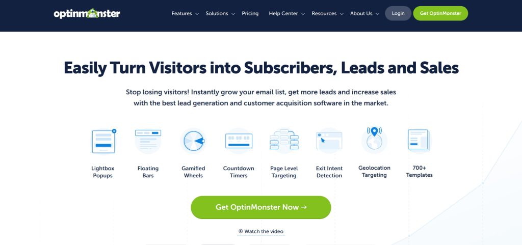 Optinmonster Shopify lead generation tool