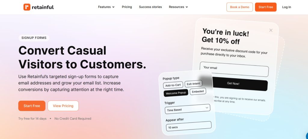 Retainful Shopify popup app