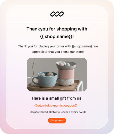 pre-designed thank you email template