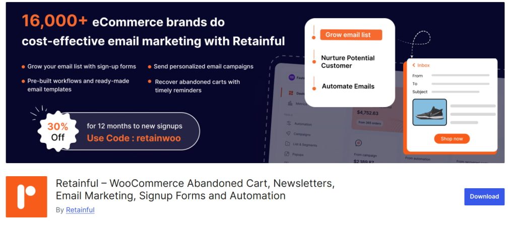 Retainful WooCommerce newsletter plugin