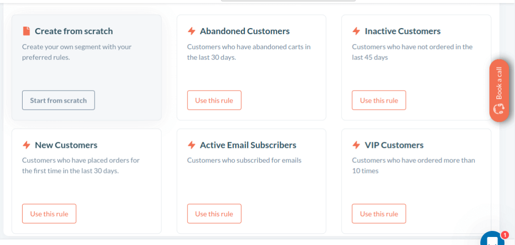 Implementing email segmentation in an email marketing app