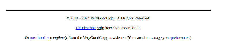 Unsubscribe option in emails as a email acquisition best practice